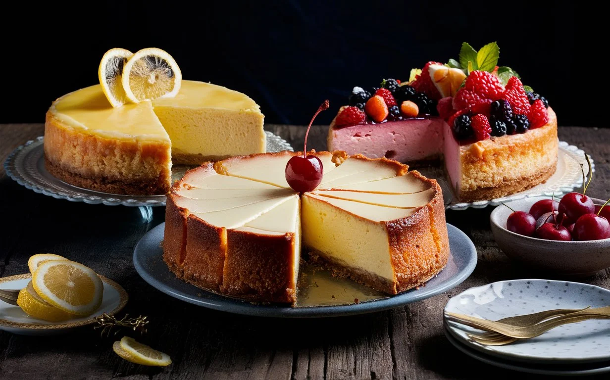 types of cheesecake, cheesecake varieties, cheesecake styles